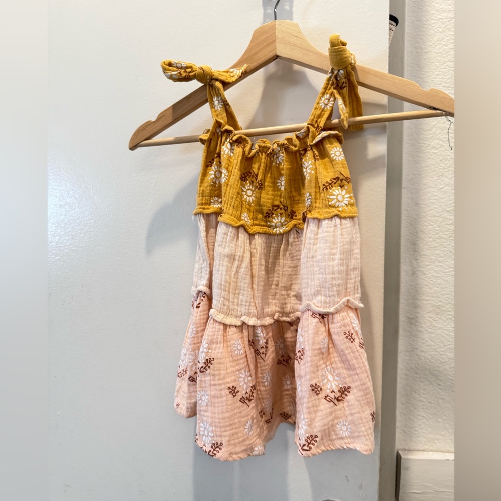 Just Bae gauze tiered baby girl dress 18-24 months